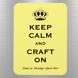 Custom Name Yellow Craft Quote 3x4 Flexible Magnet