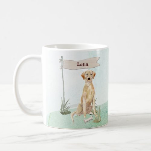 Custom Name Yellow Lab Pet Dog Coffee Mug