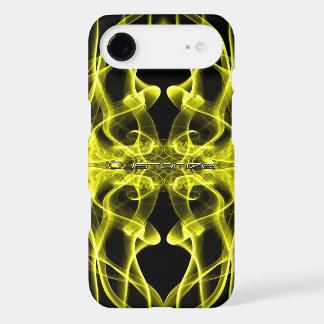 Custom Name Yellow Smoke Symmetrical Black iPhone 17 Air Case