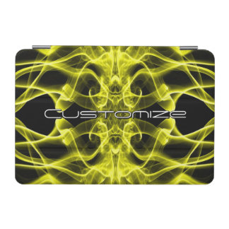 Custom Name Yellow Smoke Symmetrical Black iPad Mini Cover