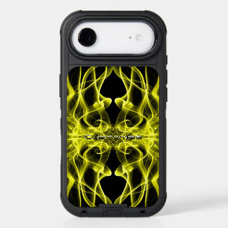 Custom Name Yellow Smoke Symmetrical Black iPhone 17 Air Case