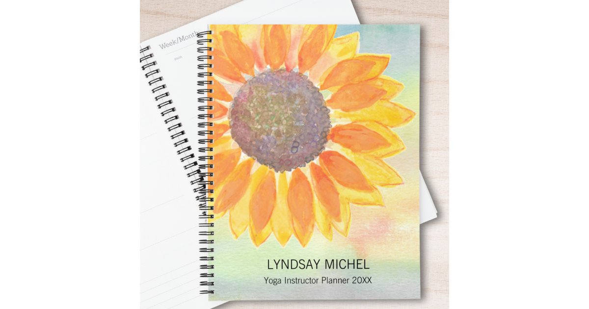 Custom Name Yoga Instructor Planner | Zazzle