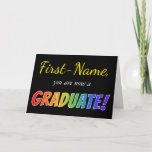 [ Thumbnail: Custom Name + "You Are Now a Graduate!" (Rainbow) Card ]
