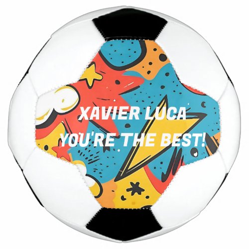 Custom Name  Youre the Best Text for Birthday Soccer Ball