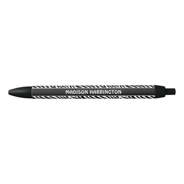 Custom Name Zebra Pattern Pen (Front)