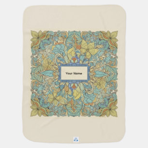 Custom Name Zen Mandala Baby Blanket