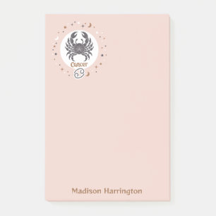 Custom Name Zodiac Sign Cancer Post-it Notes