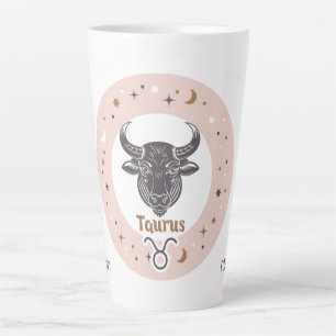 Custom Name Zodiac Sign Taurus Latte Mug