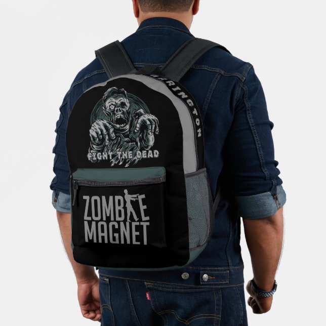 Custom Name Zombie Printed Backpack (Insitu (Model))