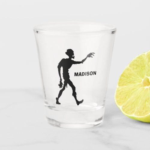 Custom name Zombie shot glass