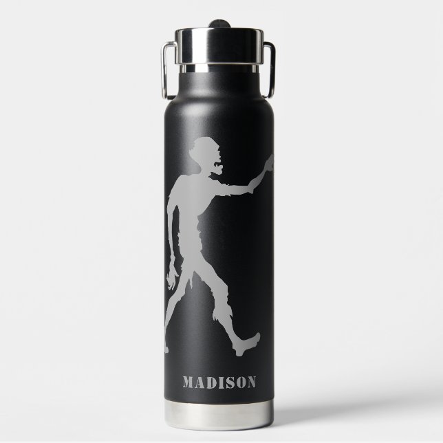 Custom name Zombie Water Bottle (Front)