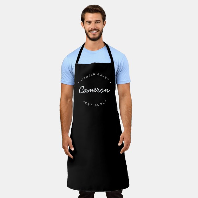 Custom NameMaster Baker Established year  Apron (Worn)