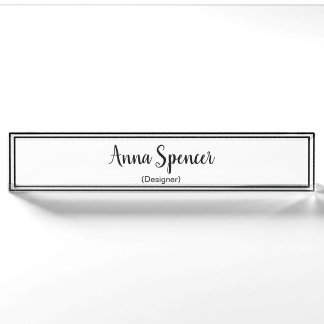 Custom Nameplate: Professional Identity Desk Name Plate