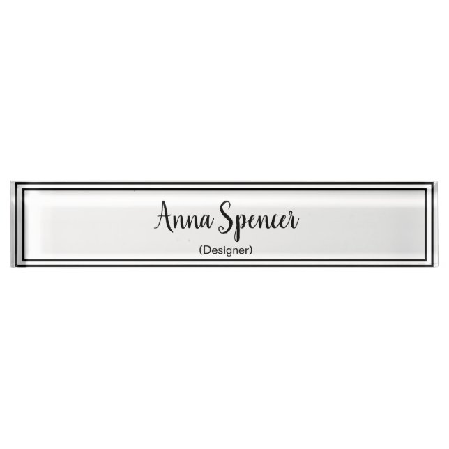 Custom Nameplate: Professional Identity Desk Name Plate (Front)