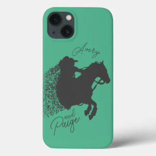 Custom Names and Colors Horse Girl T-Shirt iPhone 13 Case