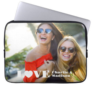 Custom Names and Photo LOVE Laptop Sleeve