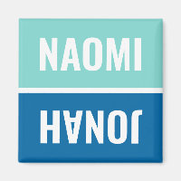 Custom Names Aqua and Cobalt Blue Dishwasher