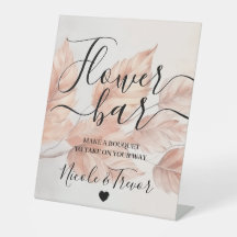 Custom Names Autumn Leaves Watercolor Flower Bar