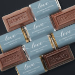 Custom Names Blue White Chic Modern Wedding  Hershey's Miniatures<br><div class="desc">Create a delightful sweet station at your wedding with our Custom Names Blue White Chic Modern Wedding Hershey's Miniatures. These elegant and chic chocolates will add a touch of sophistication to your special day. Personalize the wrappers with the names of the bride and groom, along with your wedding date, making...</div>