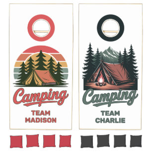 Custom Names Camping Cornhole Set