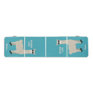 Custom Names & Color Cool Llama Beer Pong Table