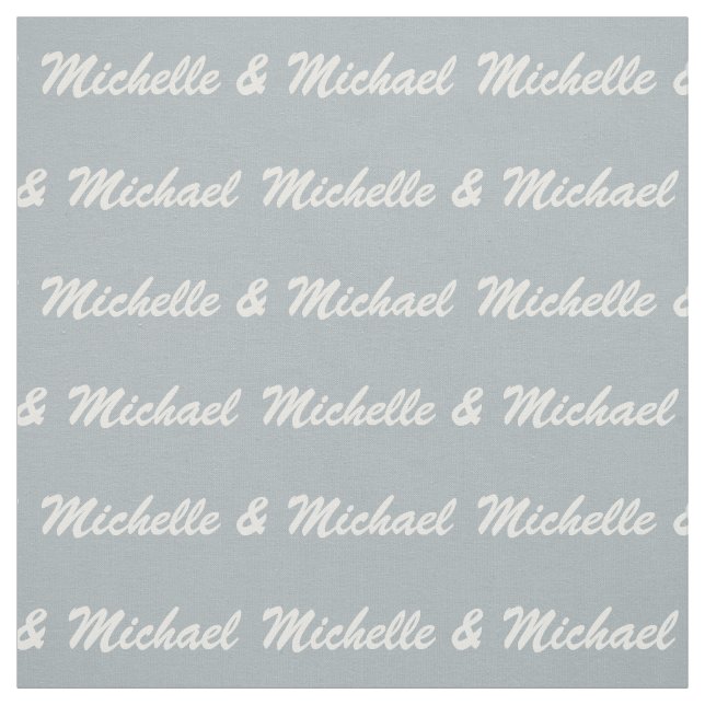 Custom Names & Color Couple's fabric (Swatch)
