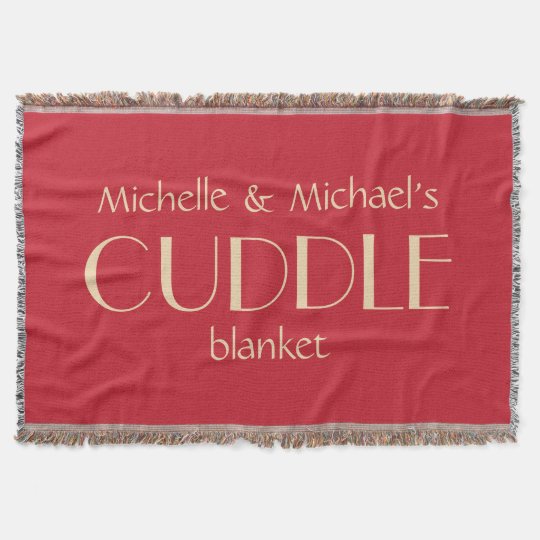 Custom names & color SNUGGLE throw blanket