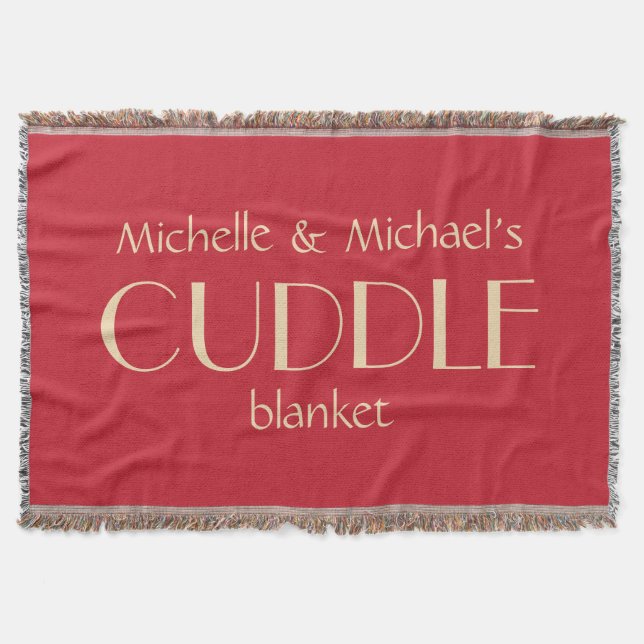 Custom names & color SNUGGLE throw blanket (Front)