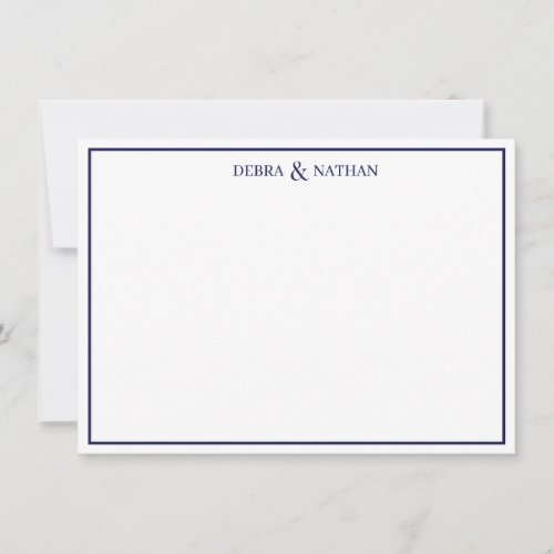 Custom Names Flat Note Card