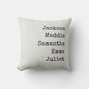 Custom Names Grandma & Mom Decorative Throw Pillow