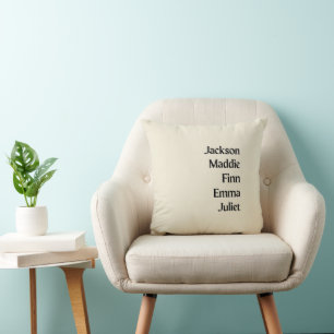 Custom Names Grandparents Mom Modern Holiday Gift  Throw Pillow