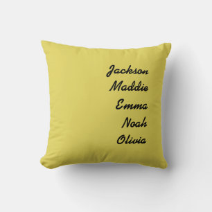 Custom Names Grandparents Mom Modern Holiday Gift Throw Pillow