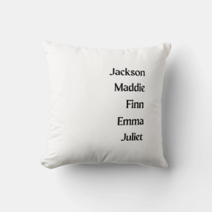 Custom Names Grandparents Mom Modern Holiday Gift  Throw Pillow