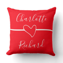 Custom Names Heart Eternal Love Wedding Gift Red