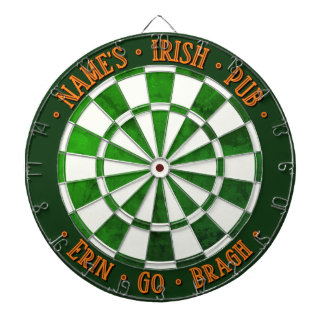 Custom Name's Irish Pub - Ireland Erin Go Bragh Dart Board
