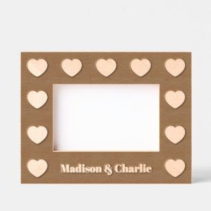 Custom Names Love Hearts Engraved Frames