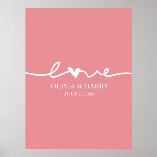 Custom Names Love Script Poster