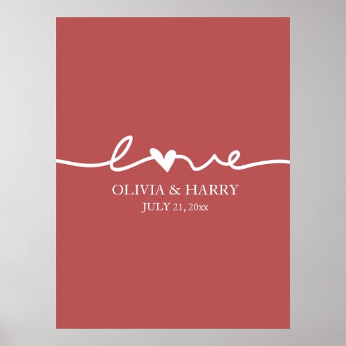 Custom Names Love Script Poster