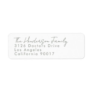 Custom Names Modern Event Sage Return Address Label