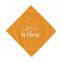 Custom names modern orange minimalist