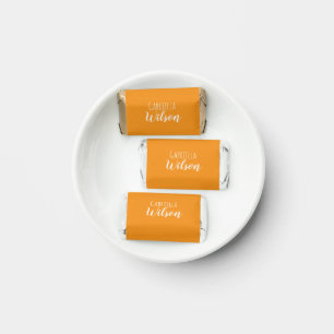 Custom names modern orange minimalist hershey's miniatures