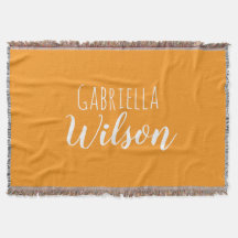 Custom names modern orange minimalist