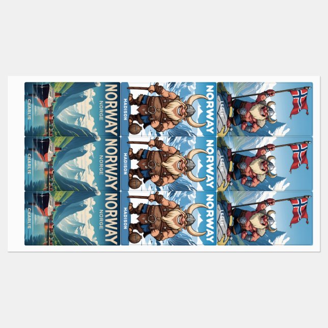 Custom Names Norway Labels (Sheet)