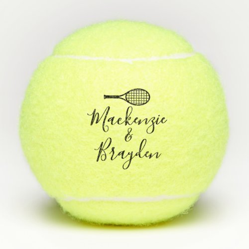 Custom Names on Personalized Tennis Balls