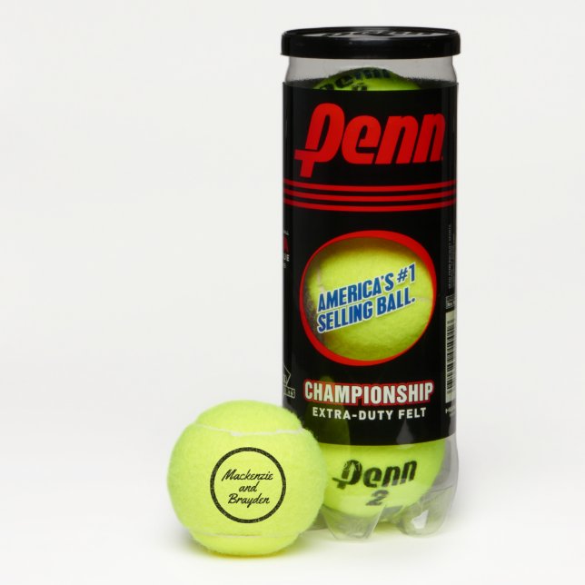 Custom Names on Personalized Tennis Balls (Box)