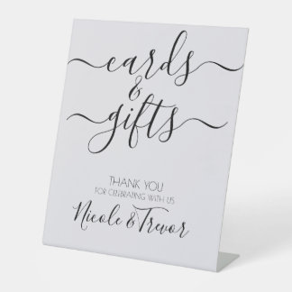 Custom Names Personalized Cards & Gifts Wedding Pedestal Sign