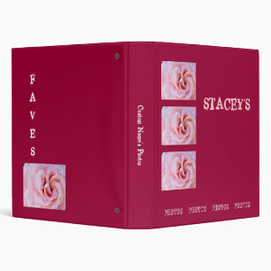 Custom Name's Photos album book binder Rose Pink