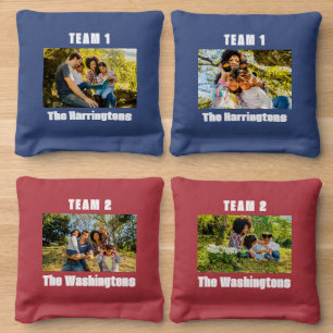 Custom Names & Photos Cornhole Bags
