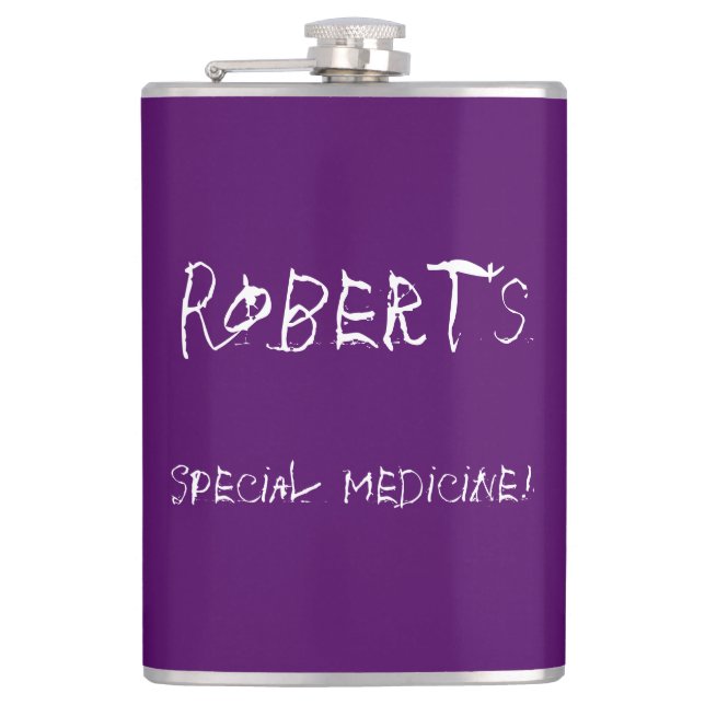 Custom Name's Special Medicine flacnt Flask (Front)