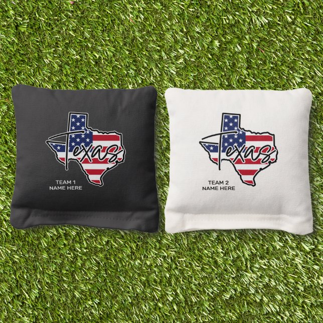 Custom Names Texas Cornhole Bags (Grass)